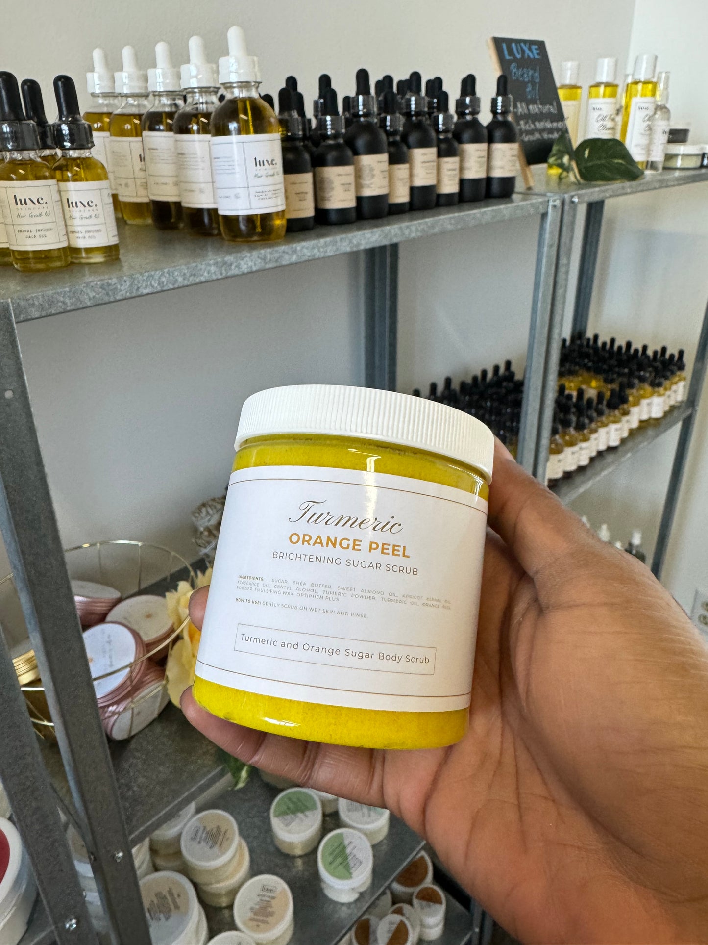 Luxe Skincare Turmeric & Orange Peel Sugar Body Scrub